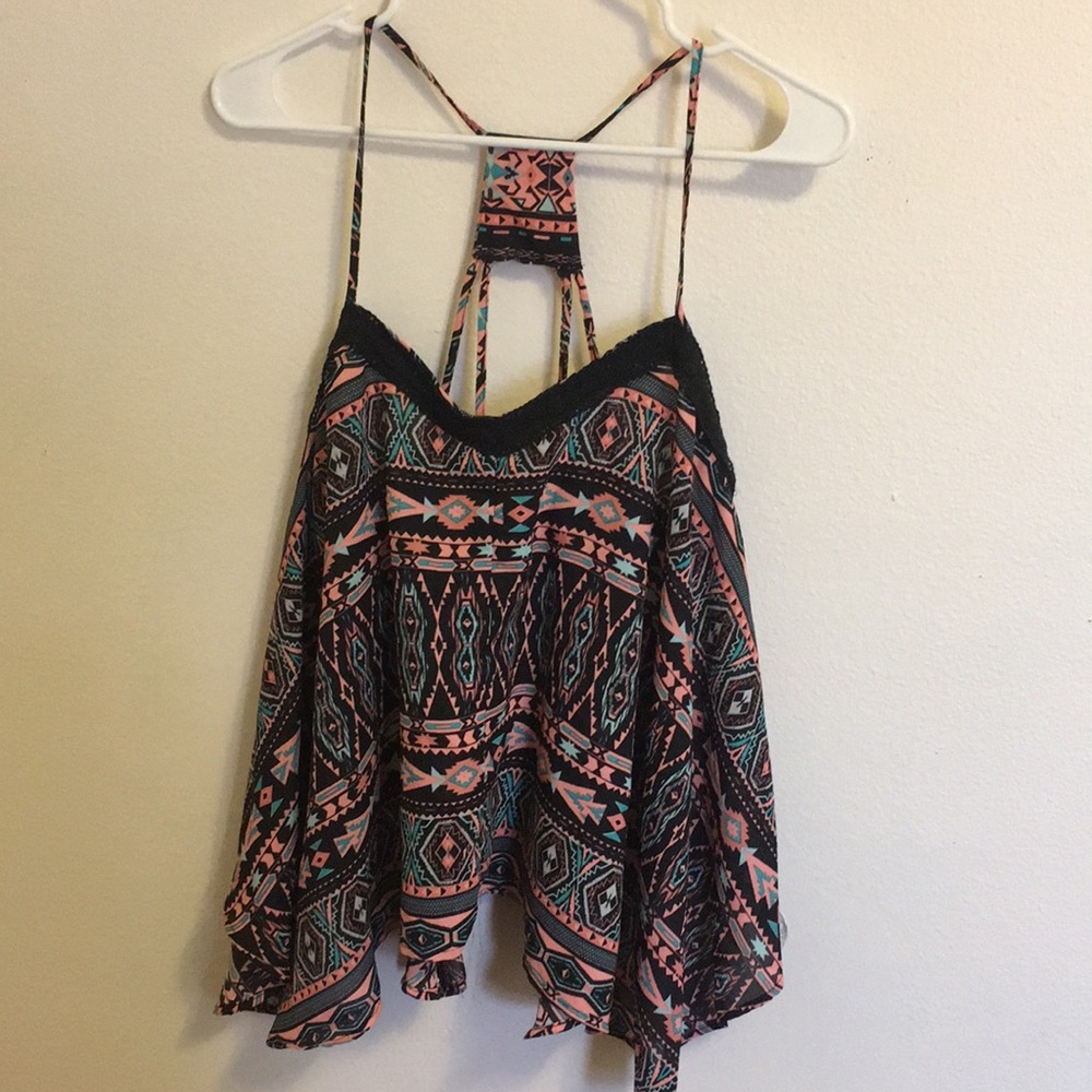 Tribal Print Crop Top